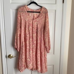 Natalie Martin silk mini Fiore pink dress size L